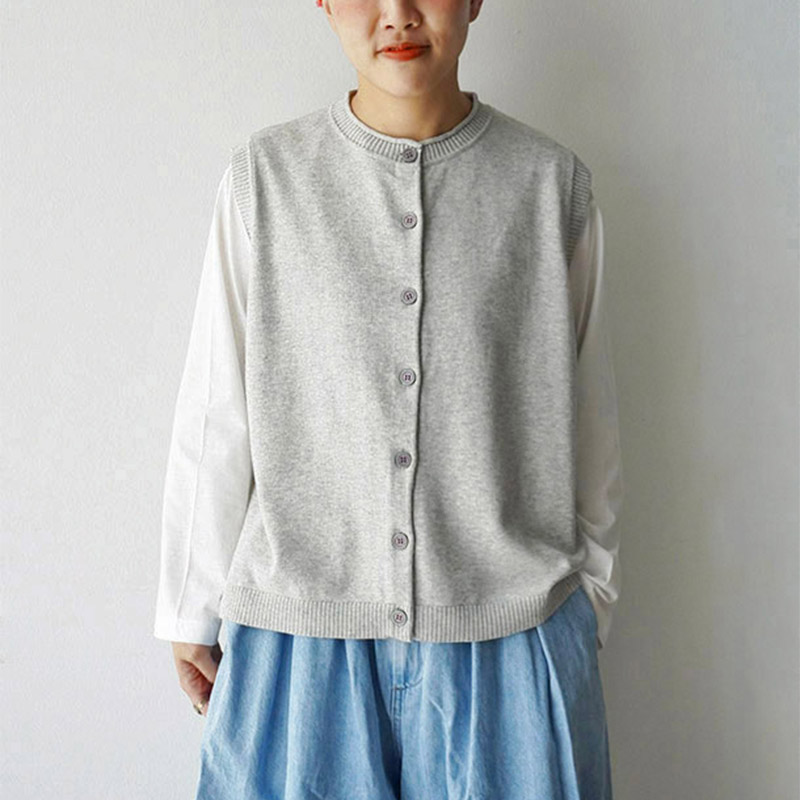 mao made  バックスリットボタン開きベスト /GY81